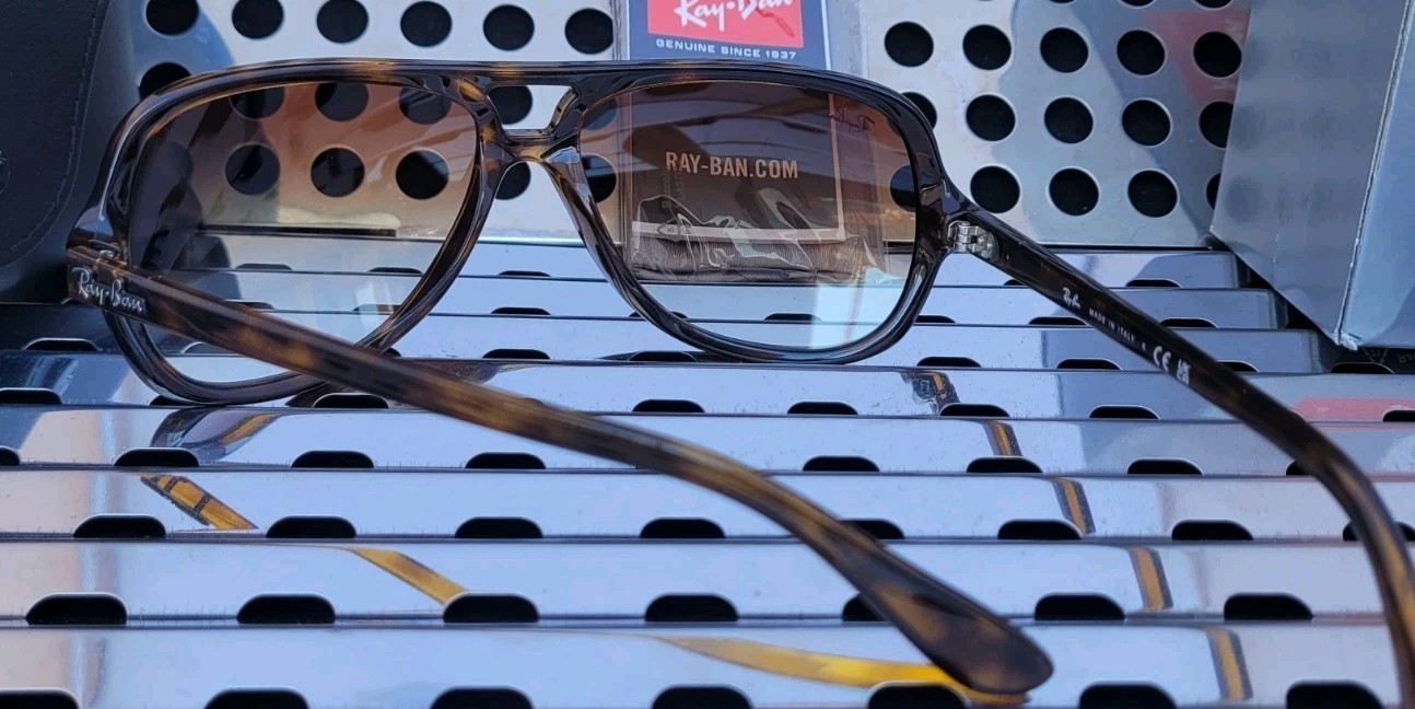 New Ray Ban RB4162 Aviator Sunglasses Light Havana w/59mm Clear Gradient Brown