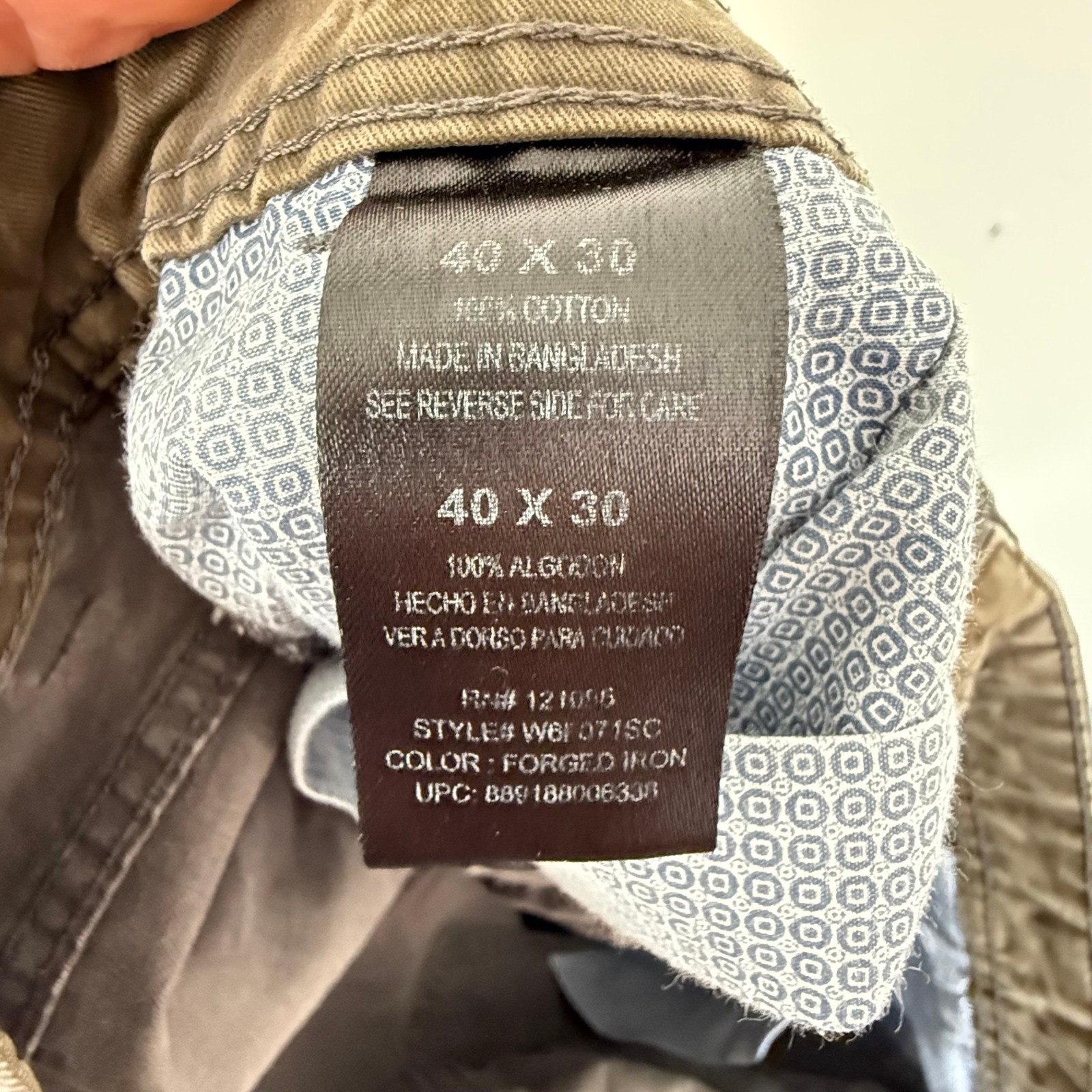 Weatherproof Pants Mens 40×30 Forged Iron Gray Canvas Utility