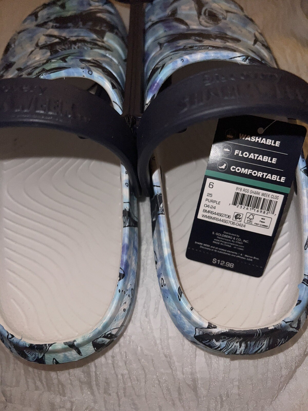 Boys Rugged Shark Clogs NWT You Choose Pattern & Size! Camo & Shark Week