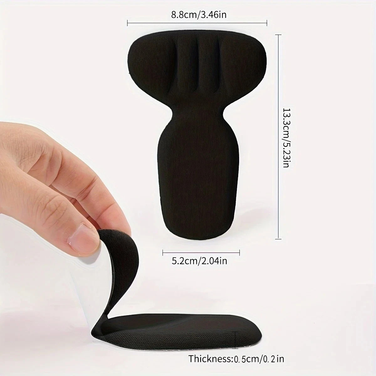 Heel Pads Cushion T Shape Foam Inserts Non Slip Shoe Heel Cup Comfort Soft 1Pair