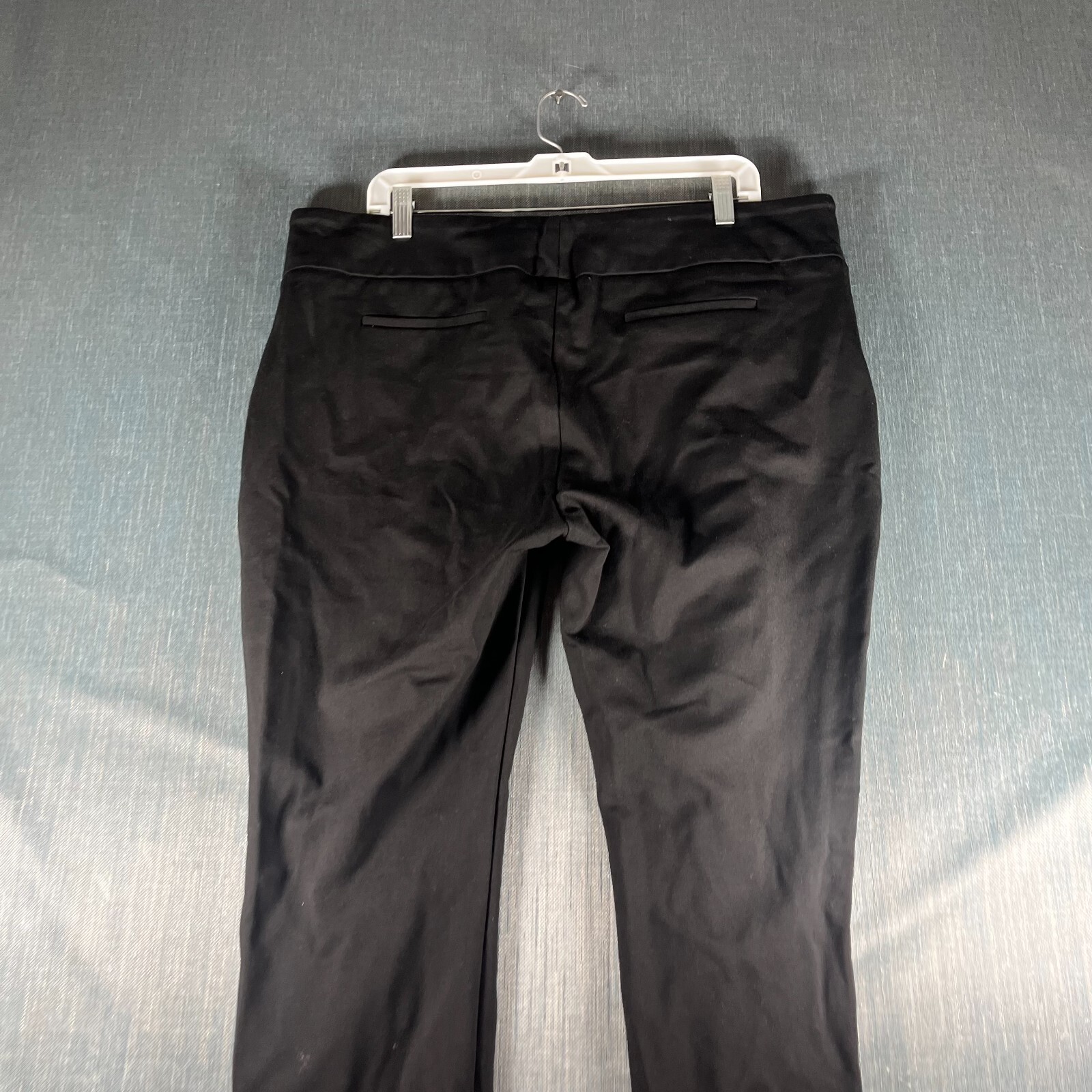 Dalia Womens Pants Size XL Black Rayon Curvy Straight Leg Elastic Waist Pull On