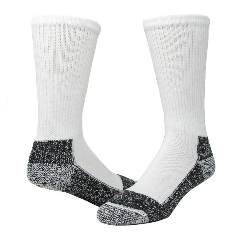 Wigwam Steel Toe boot Cushioned work Heavyweight socks F1140, 1 Pair, USA , Wh