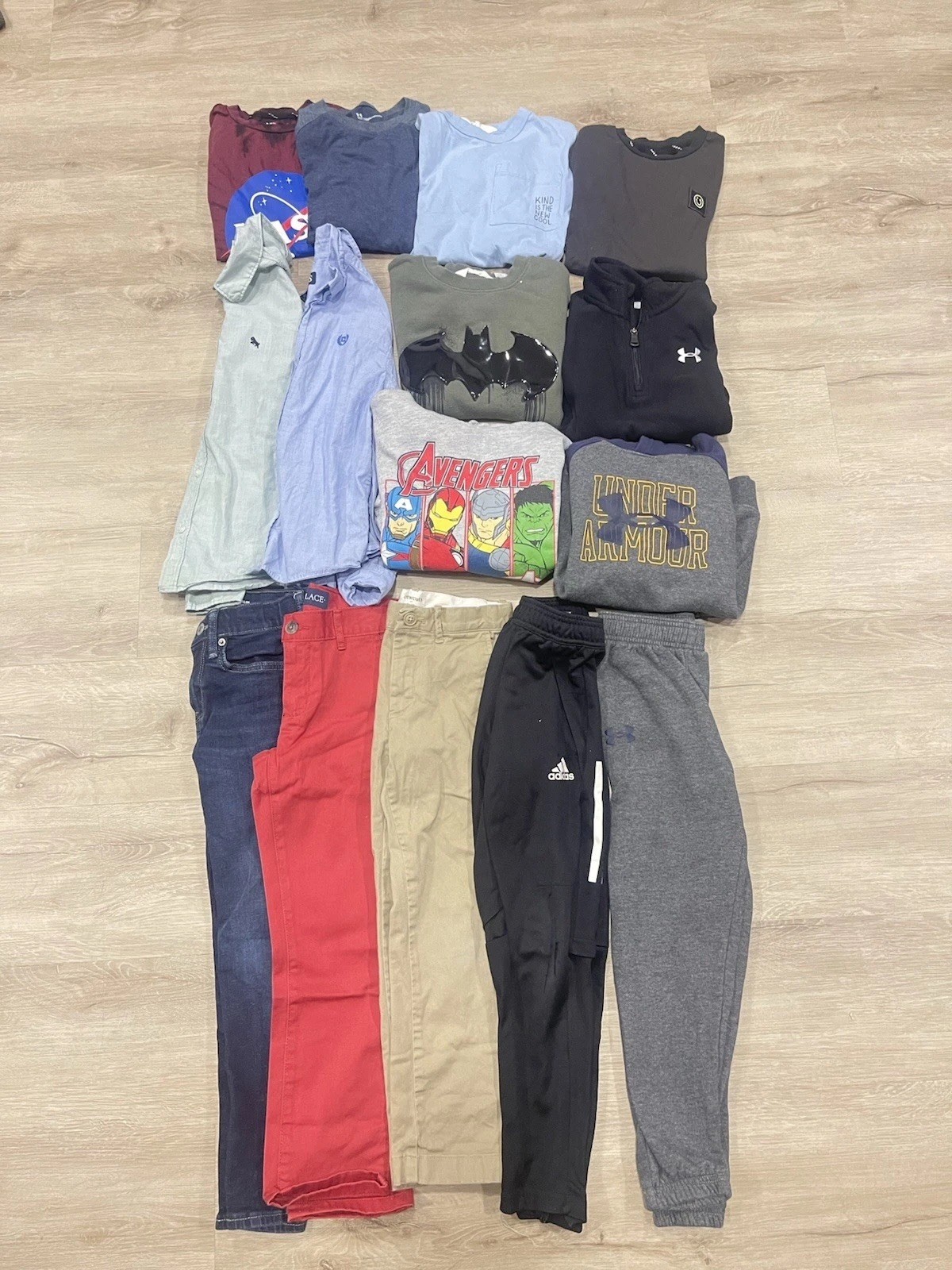 Boys Clothing Bundle LOT Size 6/7 Boy Sweaters Long Sleeve Pants Shirts 15 Piece