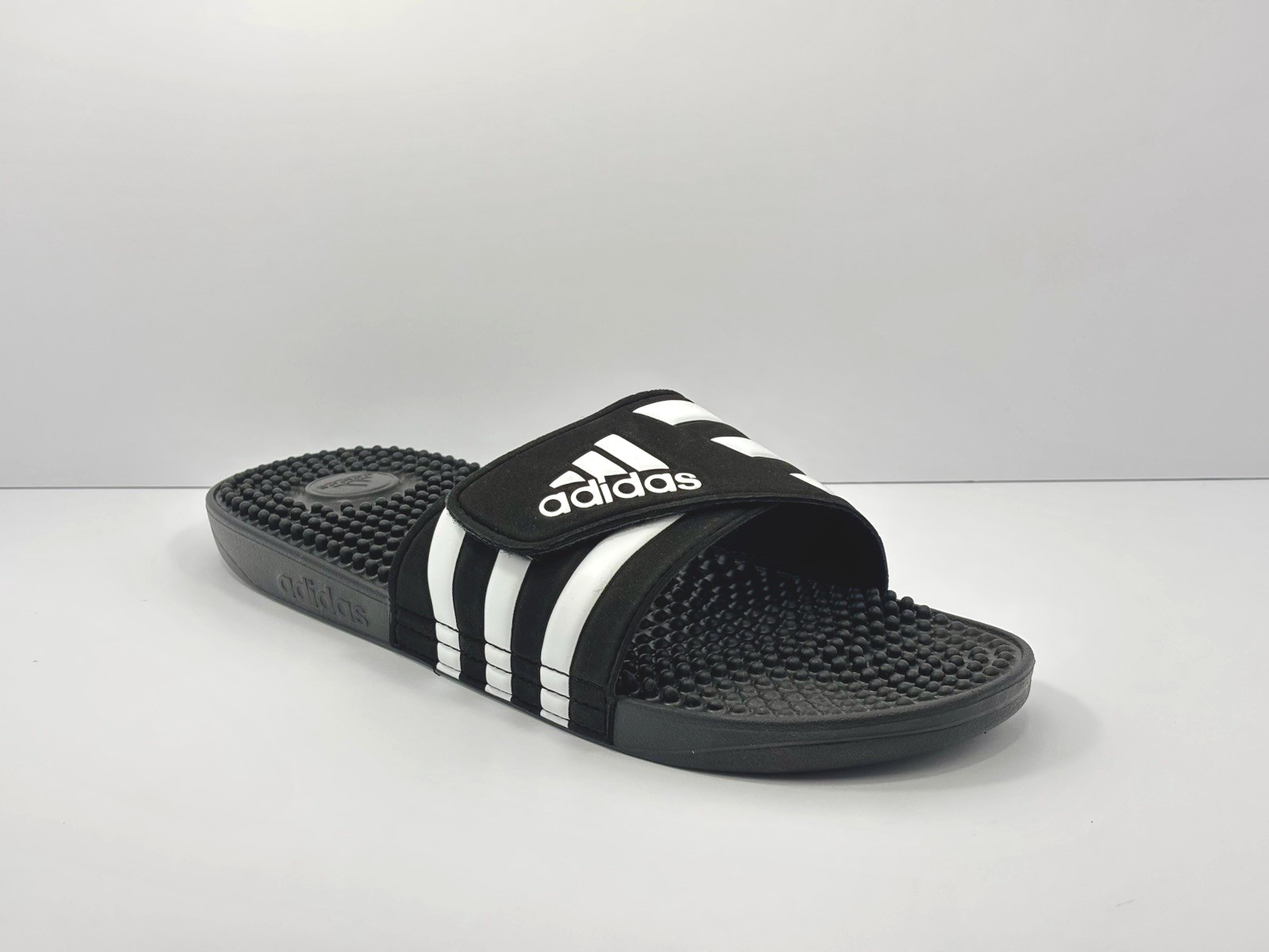 Size 11 Men’s/12 Women’s Adidas Adissage Slide Black/White F35580 New W. Tags