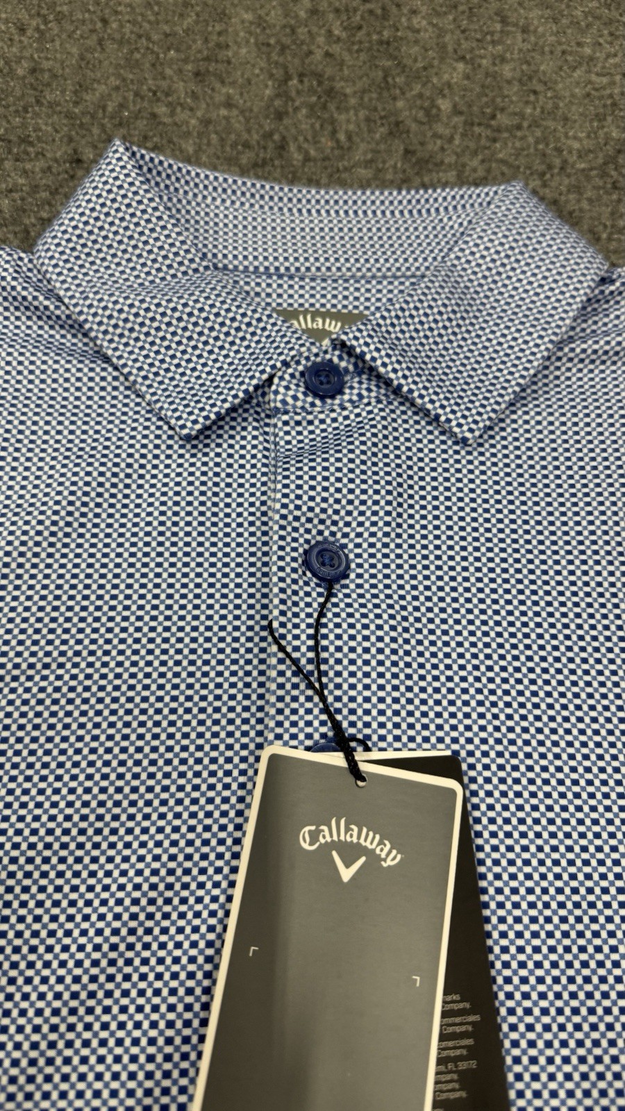 Callaway Men’s Opti-Dri Blue Golf Polo Size L Short Sleeve Lightweight