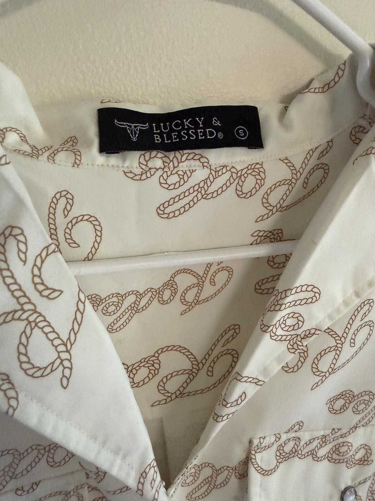 Lucky & Blessed Rodeo Pearl Snap Size Small