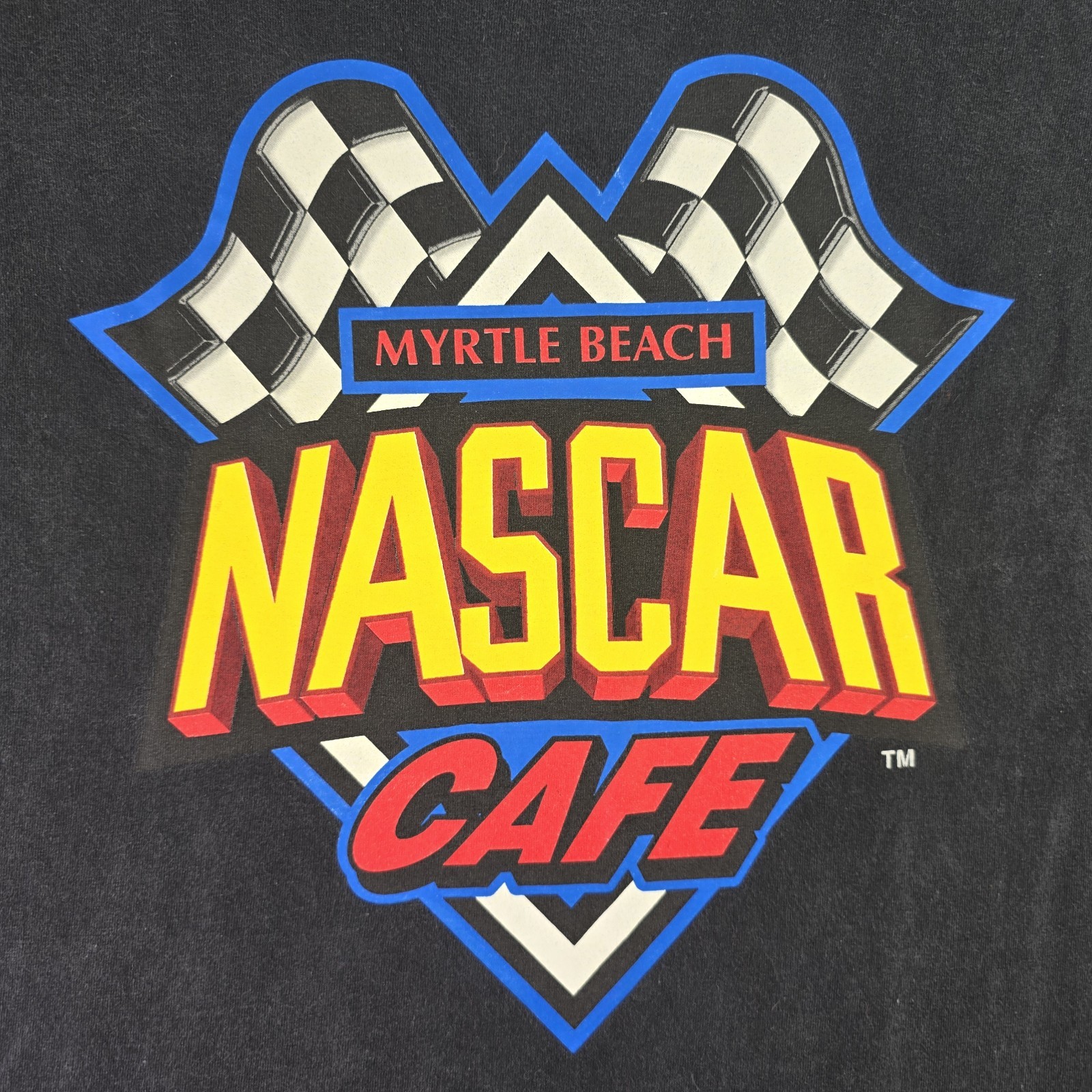 Vintage Nascar Cafe Myrtle Beach Speedway 90s Racewear Unisex XL Shirt Tee Faded