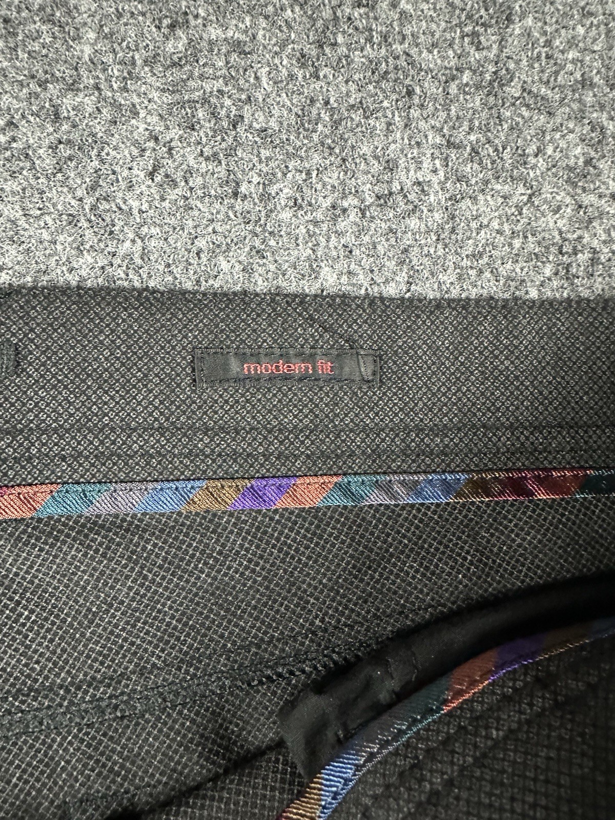 ALBERTO Ceramica Stone Peacock Modern Fit Dress Pants in Stone Size W 40 L 34