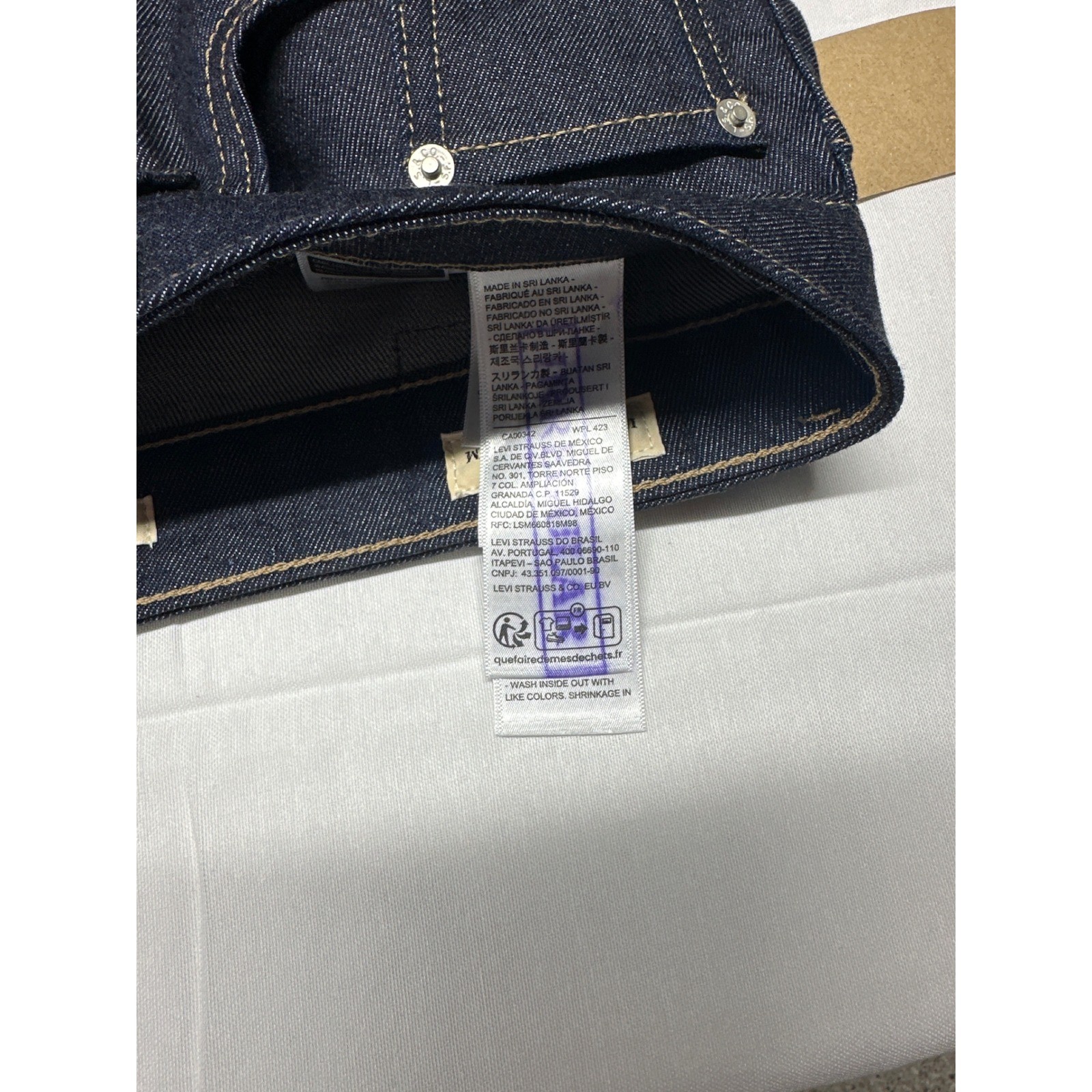 Levis Premium Baggy Dad Barrel Jeans Dark Indigo W27 L30 High Rise Wide Leg
