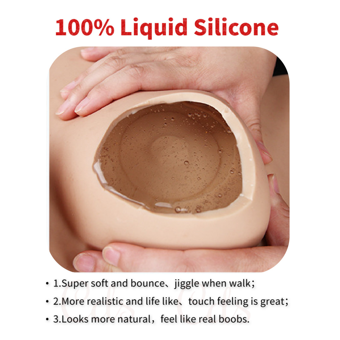 Silicone Breast Forms+Silicone Fake vagina Panties For Transgender Crossdresse