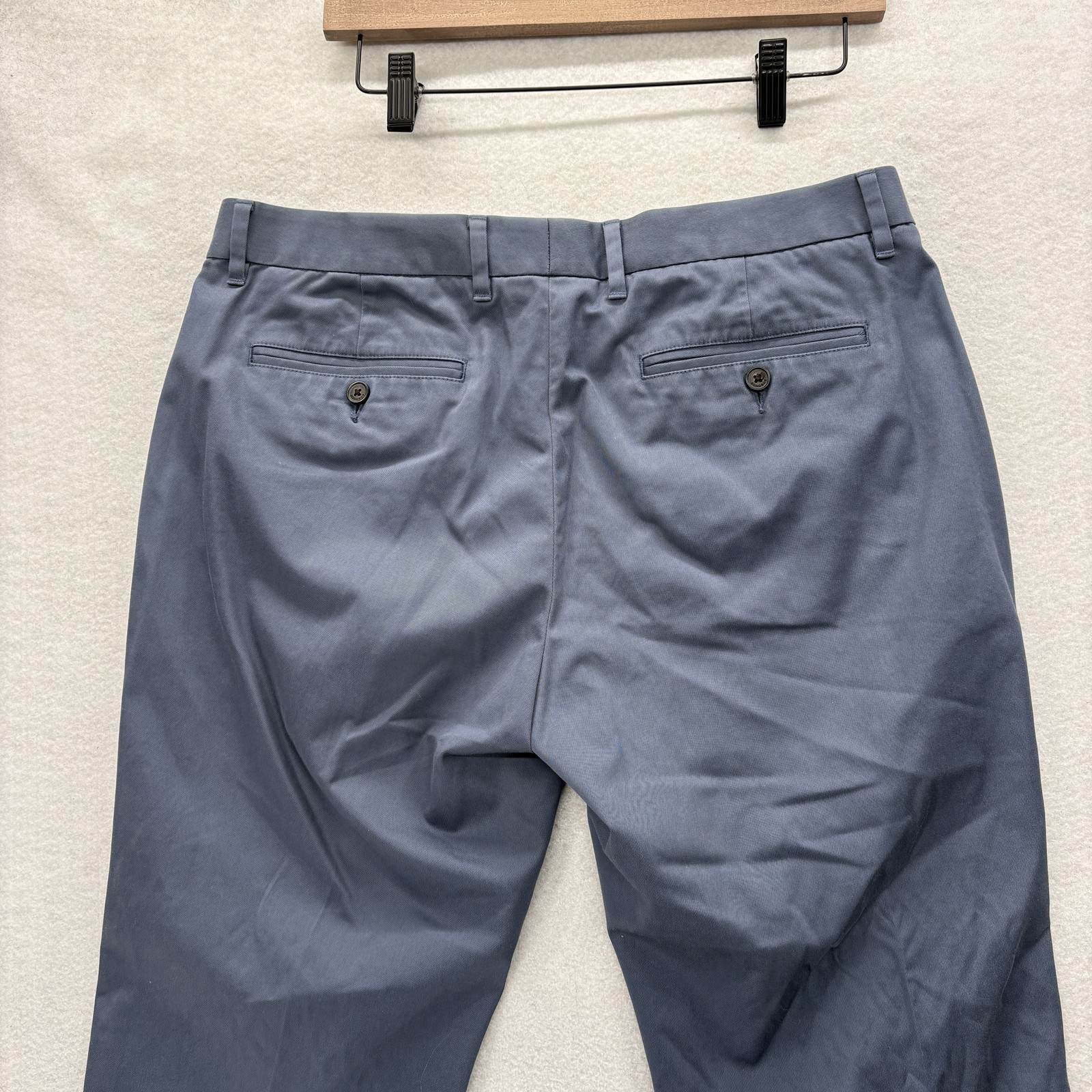 Bonobos Chino Pants Mens 33×30 Blue Stretch Straight Flat Front Preppy