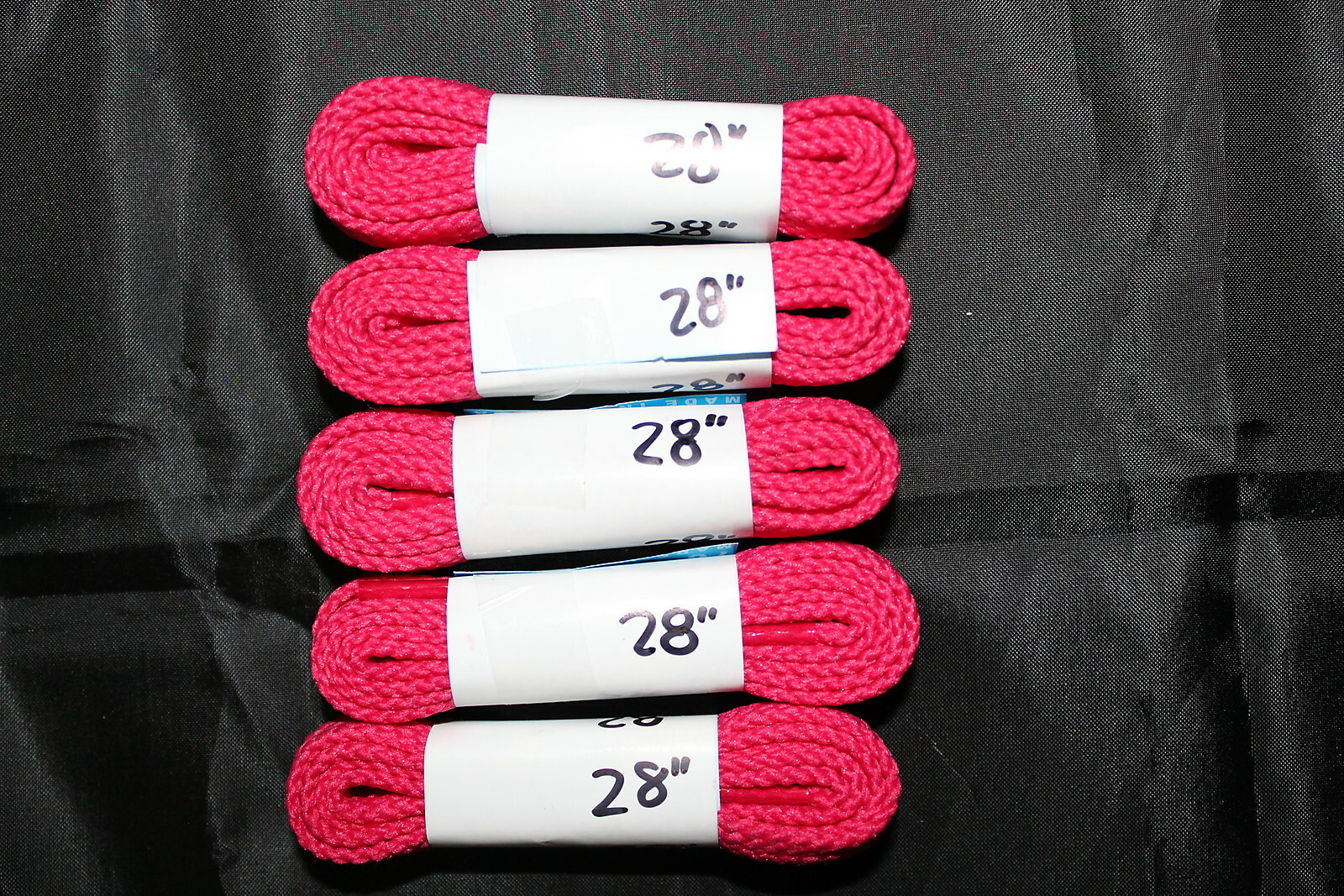 5 PAIRS OF 28″ INCHES ATHLETIC CERISE COLOR FLAT SHOE LACES, LADIES, CHILD, MASK