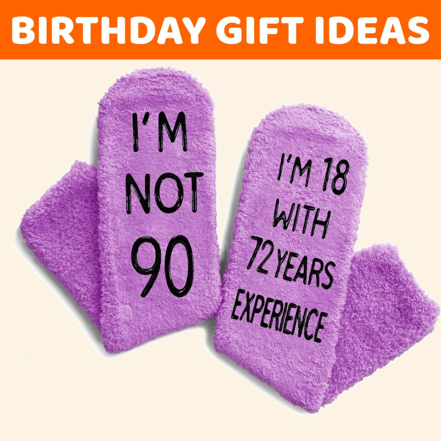 HAPPYPOP Birthday Socks Ideas – Birthday Gift for 90 100 Year Old Elderly Senior