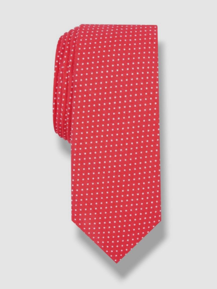 Original Penguin Men’s Red Worthing Dot Skinny Tie 58 x 2.25