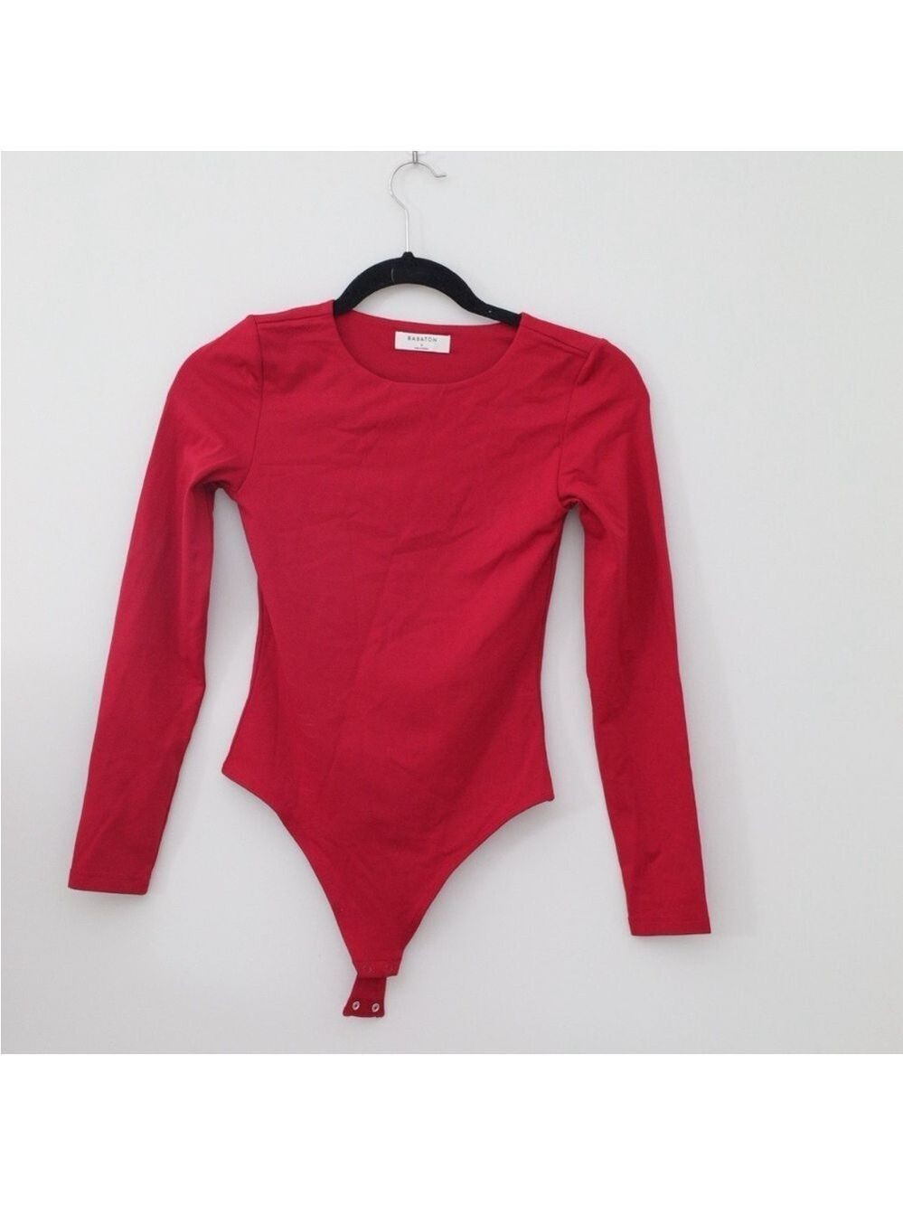 Babaton Contour Crew Neck Bodysuit Red Aritzia Sculpting Seamless Small 0447