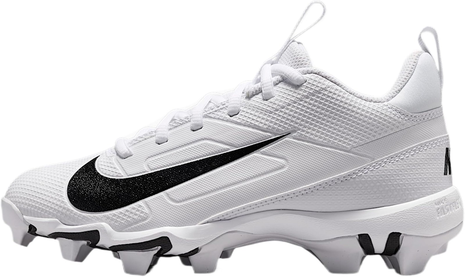 Nike Alpha Menace 4 Shark Big Kids’ Football Cleats – White/Black – 3.5