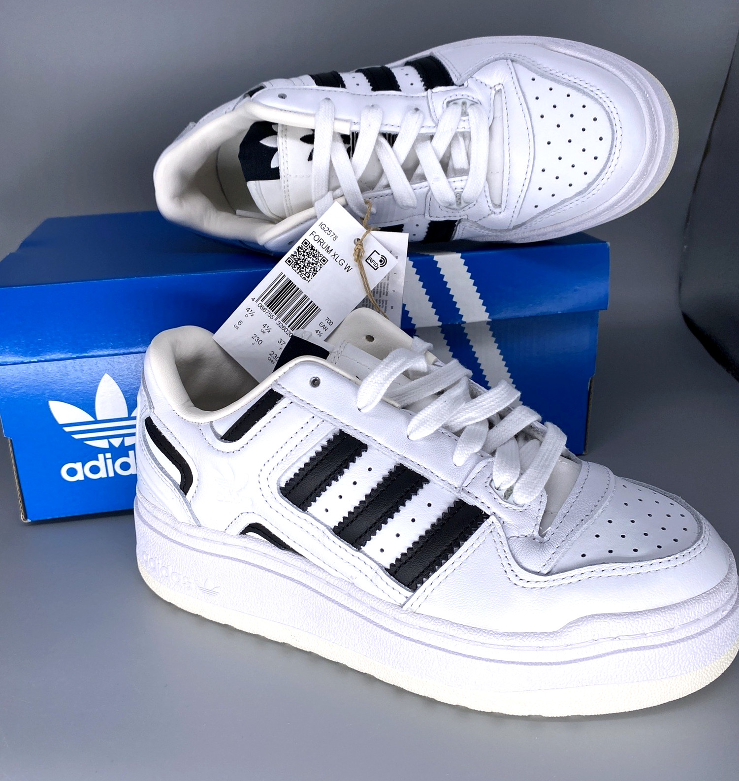 Adidas Forum XLG W women’s sneakers white black new & original size 37 1/3