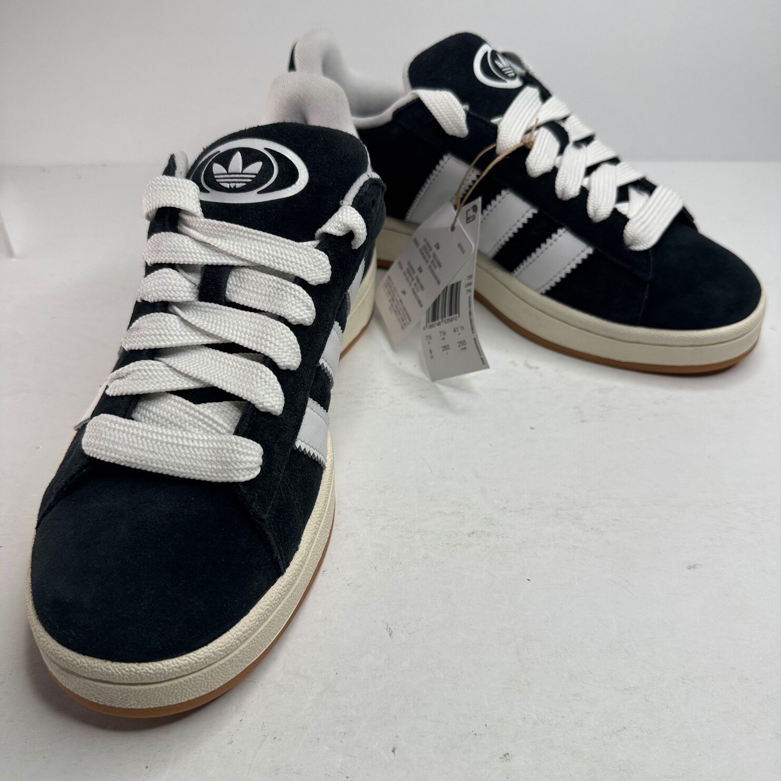 Adidas Campus 00s Mens Core Black White Gum Suede Sneakers HQ8708 Size 8