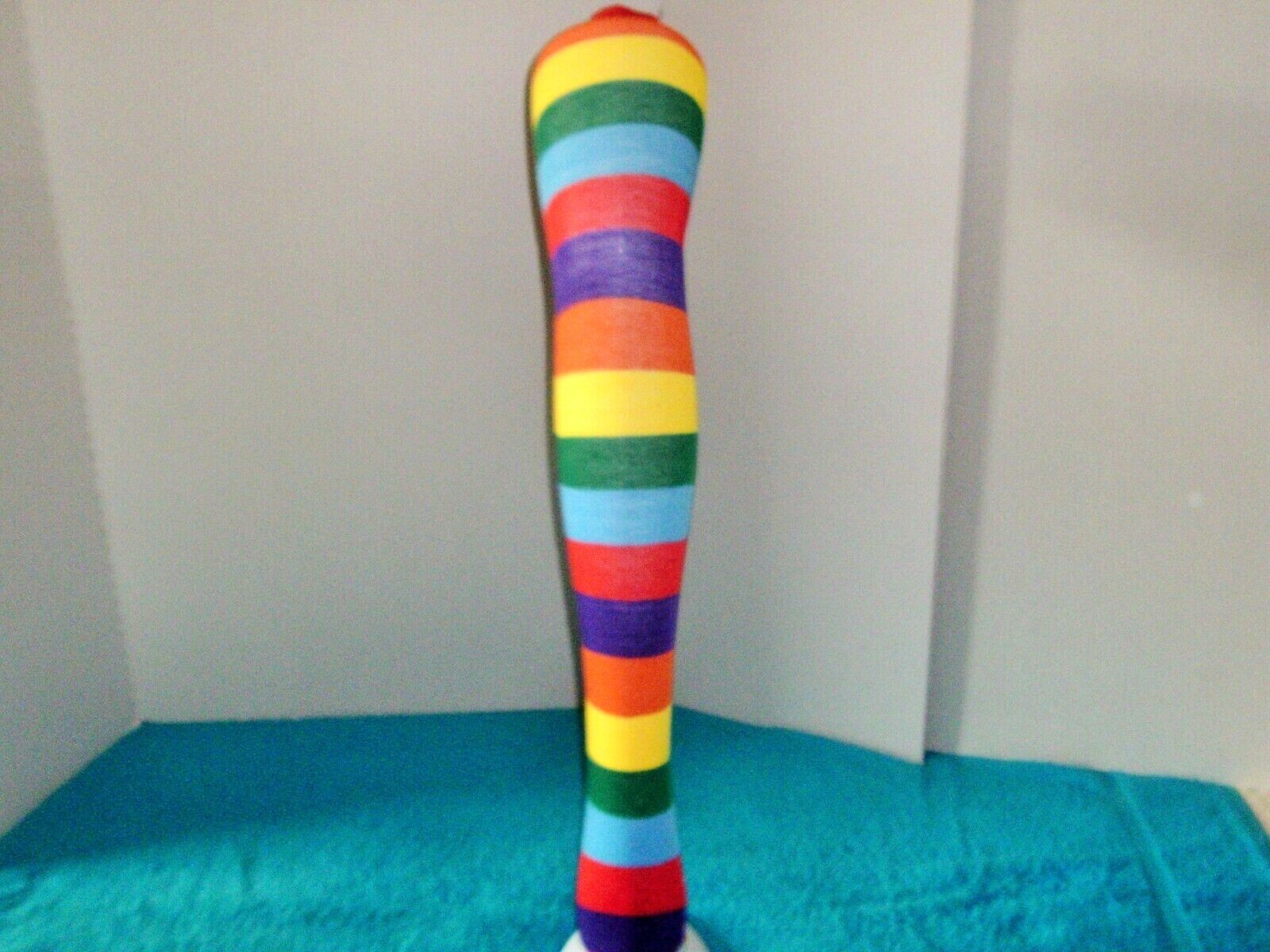 Women’s Long Striped Nylon / Poly Multi Color Thigh High Stocking/Socks
