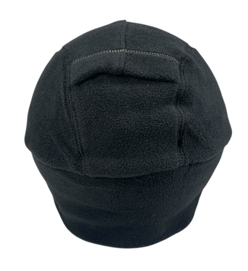TRAILHEADS Black Warm FLEECE WINTER HAT Ear-Flap Pony-Tail Hike Ski Snowboard