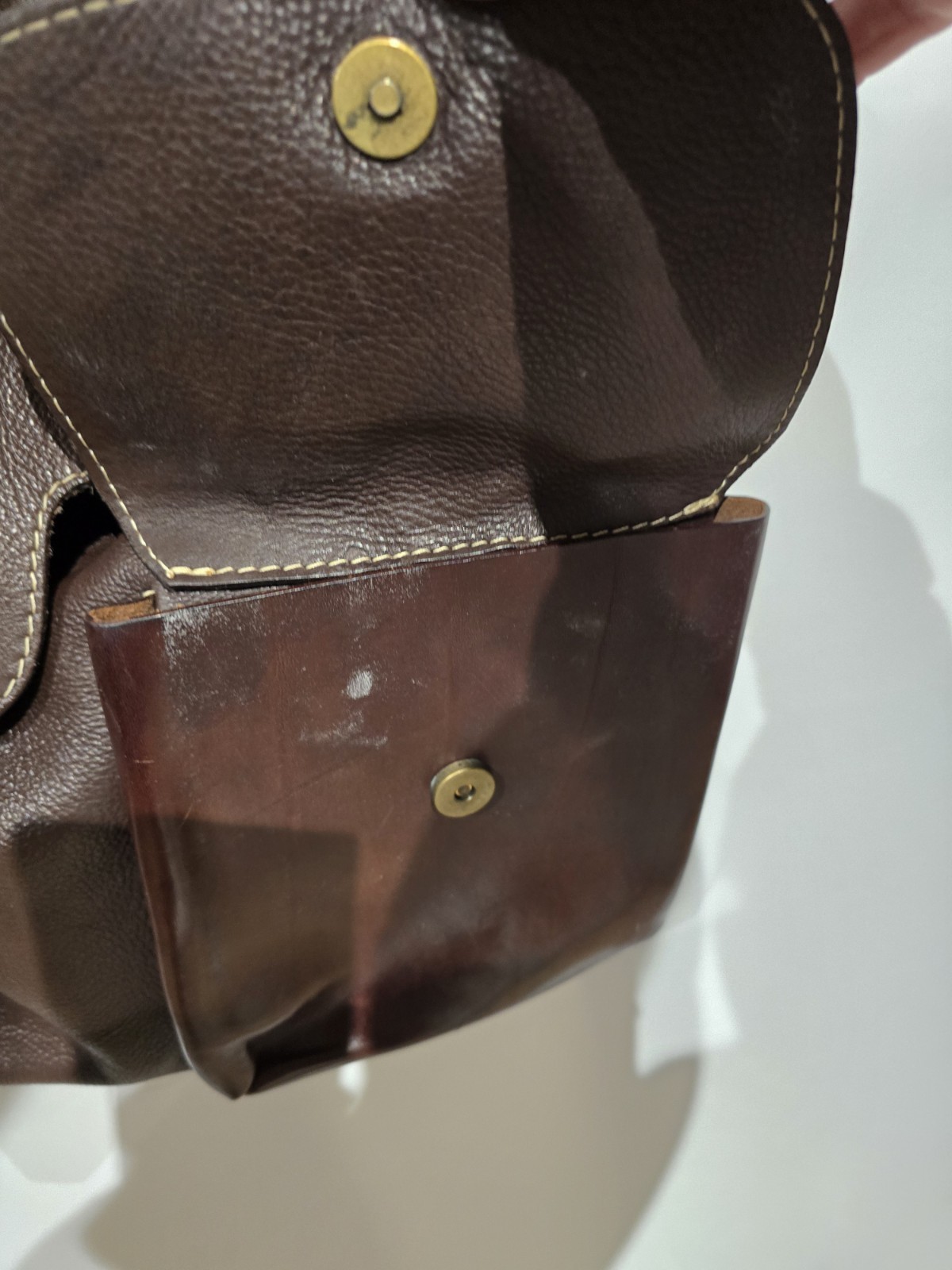 claudia firenze Brown Saddlebag Italian leather Shoulder/crossbody Bag