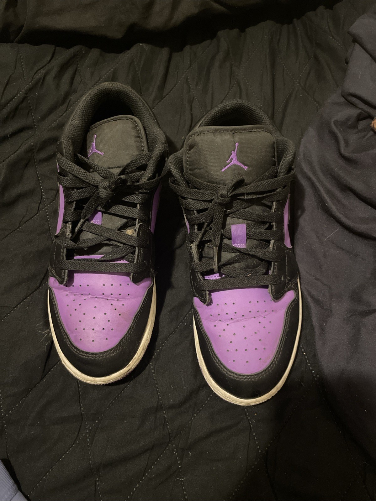 nike jordan 1 low GS used purple Venom sneakers