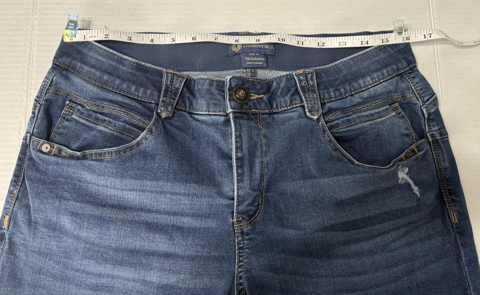 Democracy Womens Size 16W Ab Technology Dark Wash Straight Leg Jeans