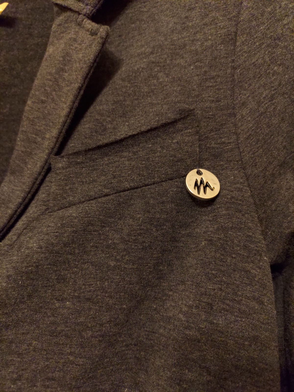 Met Grey Gauze Stretch Sweatshirt Coat