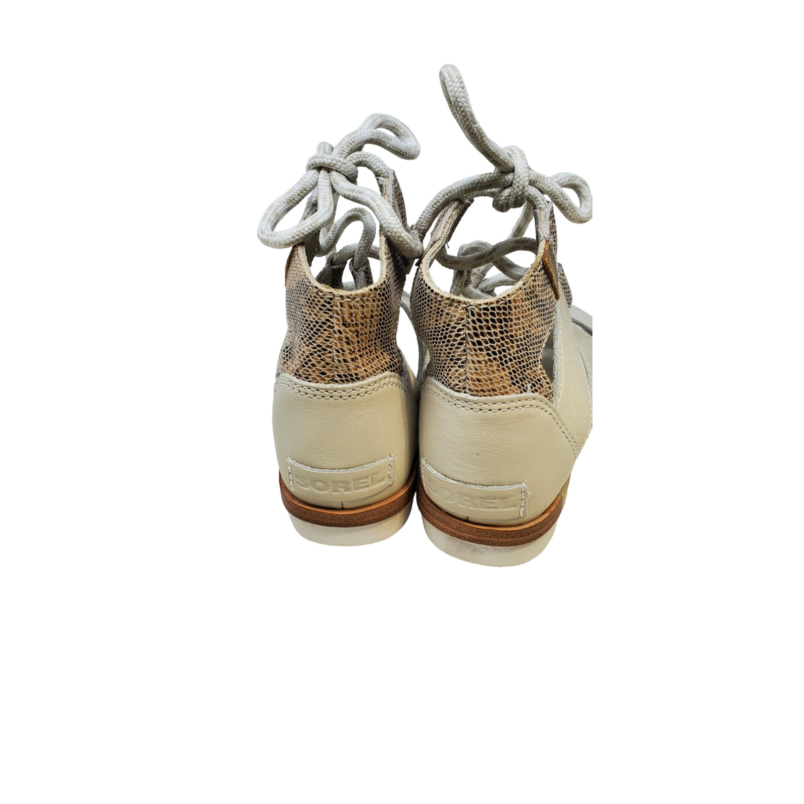 NEW Sorel 5 Torpeda Lace II Gladiator White Leather Sport Sandal Lug Gorpcore