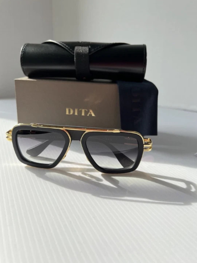 Authentic DITA LXN-EVO DTS403-A-01 Sunglasses in Matte Black and Gold with Gray