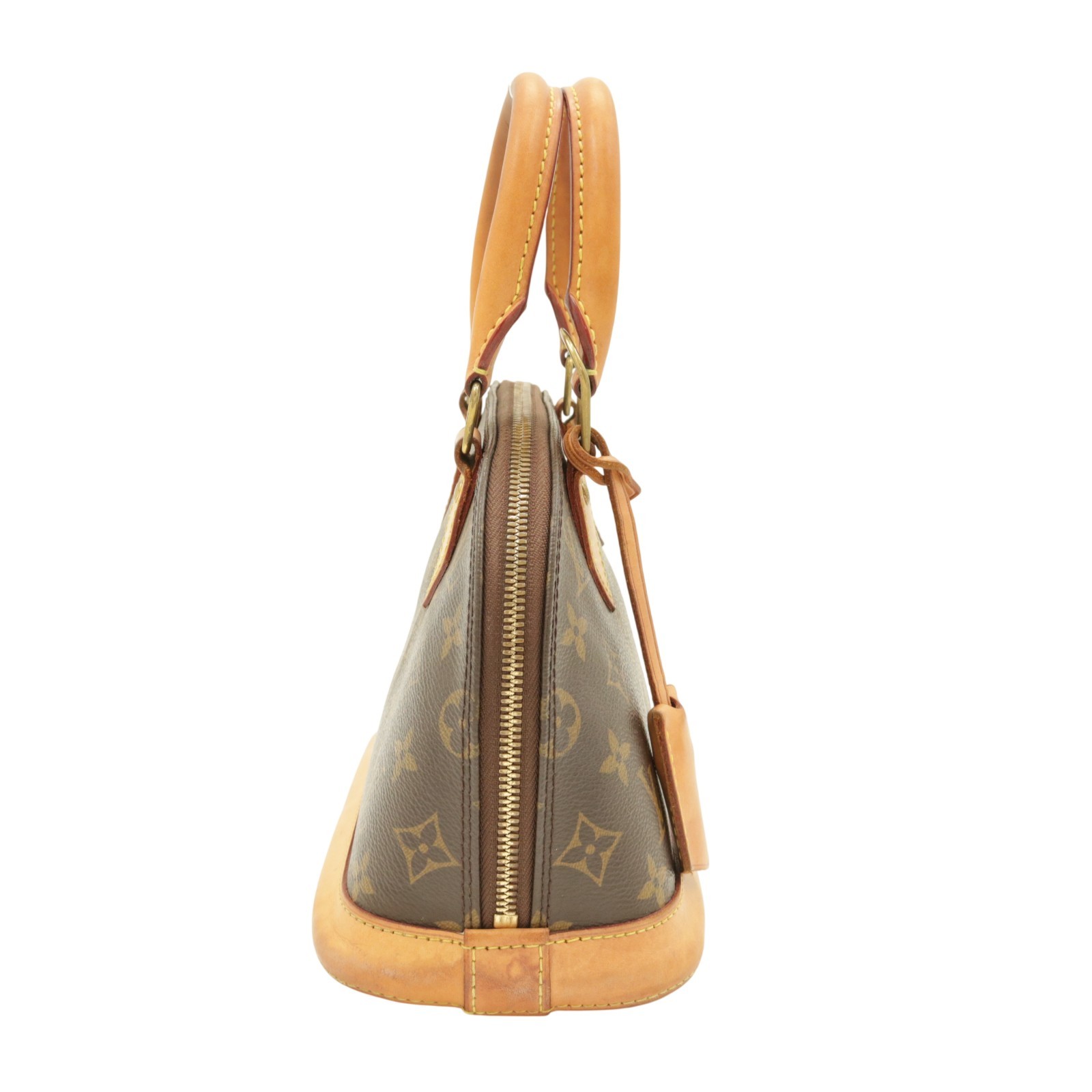 Auth.Louis Vuitton M53152 Alma BB Hand Bag Brown Monogram Canvas Serial: RFID