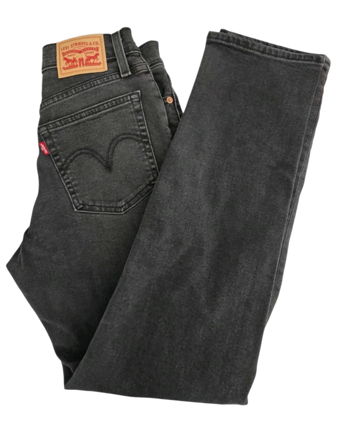 Levi’s Wedgie Straight Jeans Women’s 26×28 Black High Rise Straight Leg