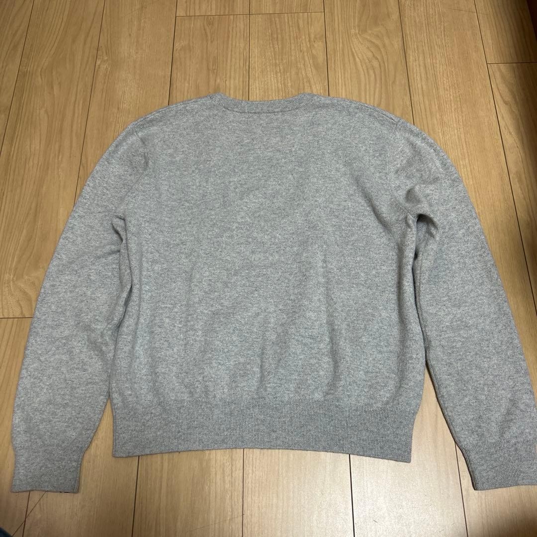 Extreme Cashmere Jacob Deep U Neck Sweater Gray Free Size Knit