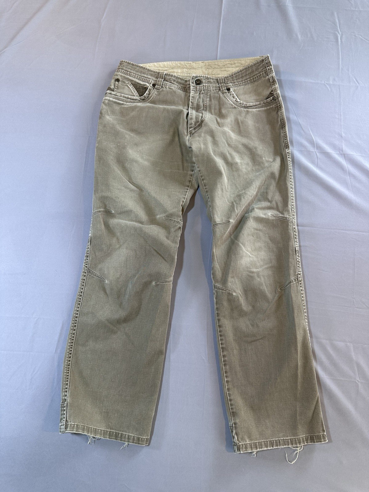 Kuhl Easy Rydr Pants Mens 34×32 Brown Tan Relaxed Fit Casual Workwear Stretch