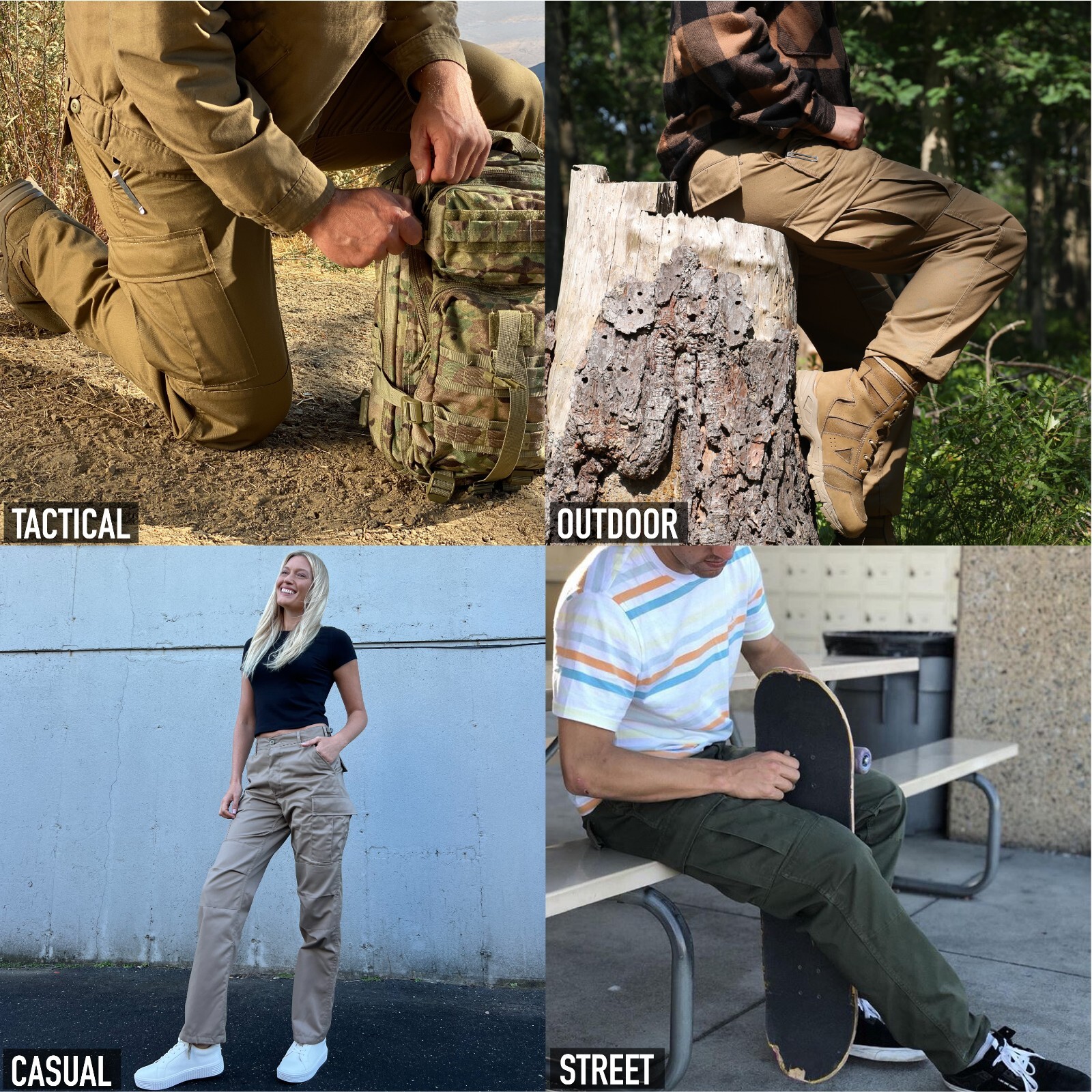 Tactical BDU Pants Camo Cargo Uniform 6 Pocket Camouflage Military Army Fatigues