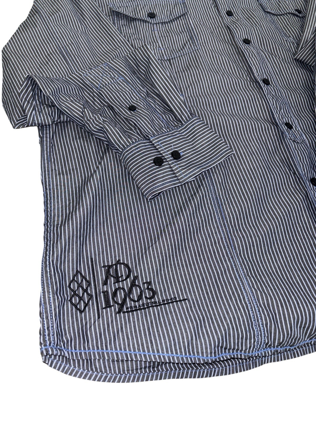 7 Diamonds Lot of 2 Men’s XXXL Big & Tall Striped Long Sleeve Dress Shirts