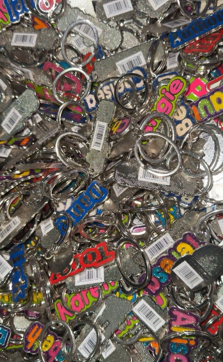 A, B, C, D, E, F, G, H, J – Metal Keychain with Beautiful Colors