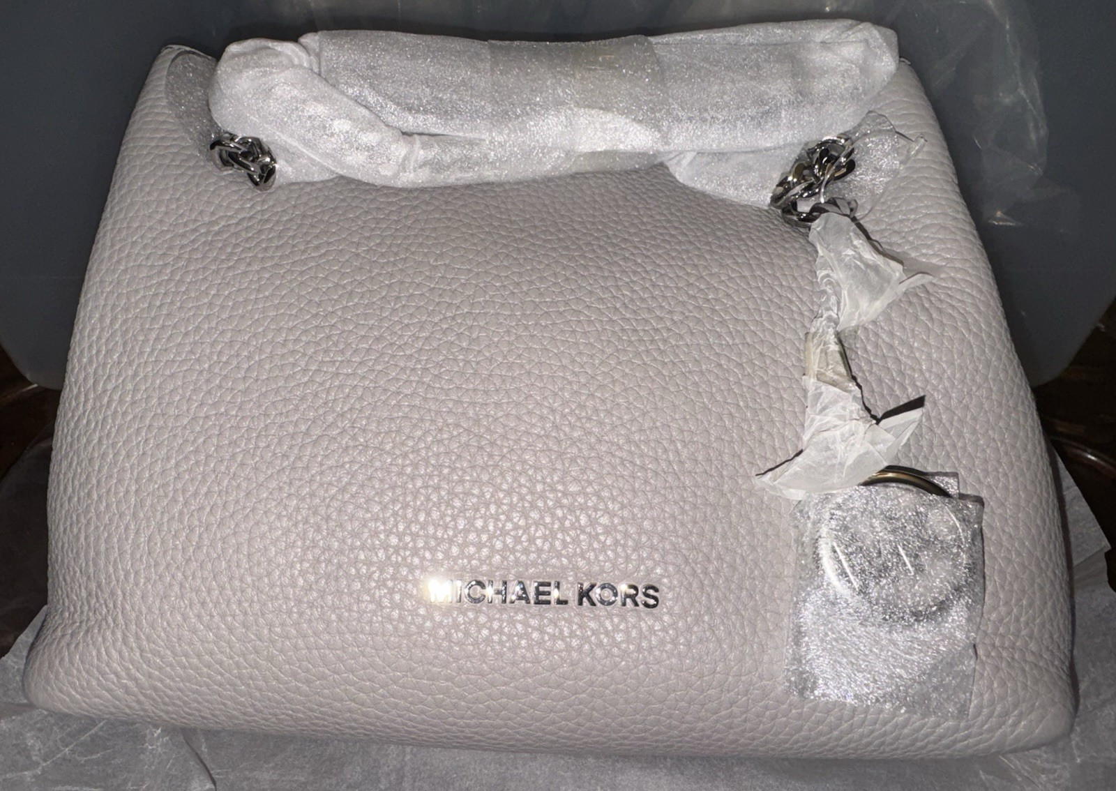 Michael Kors Pearl Grey Messenger 38F7S01M2L