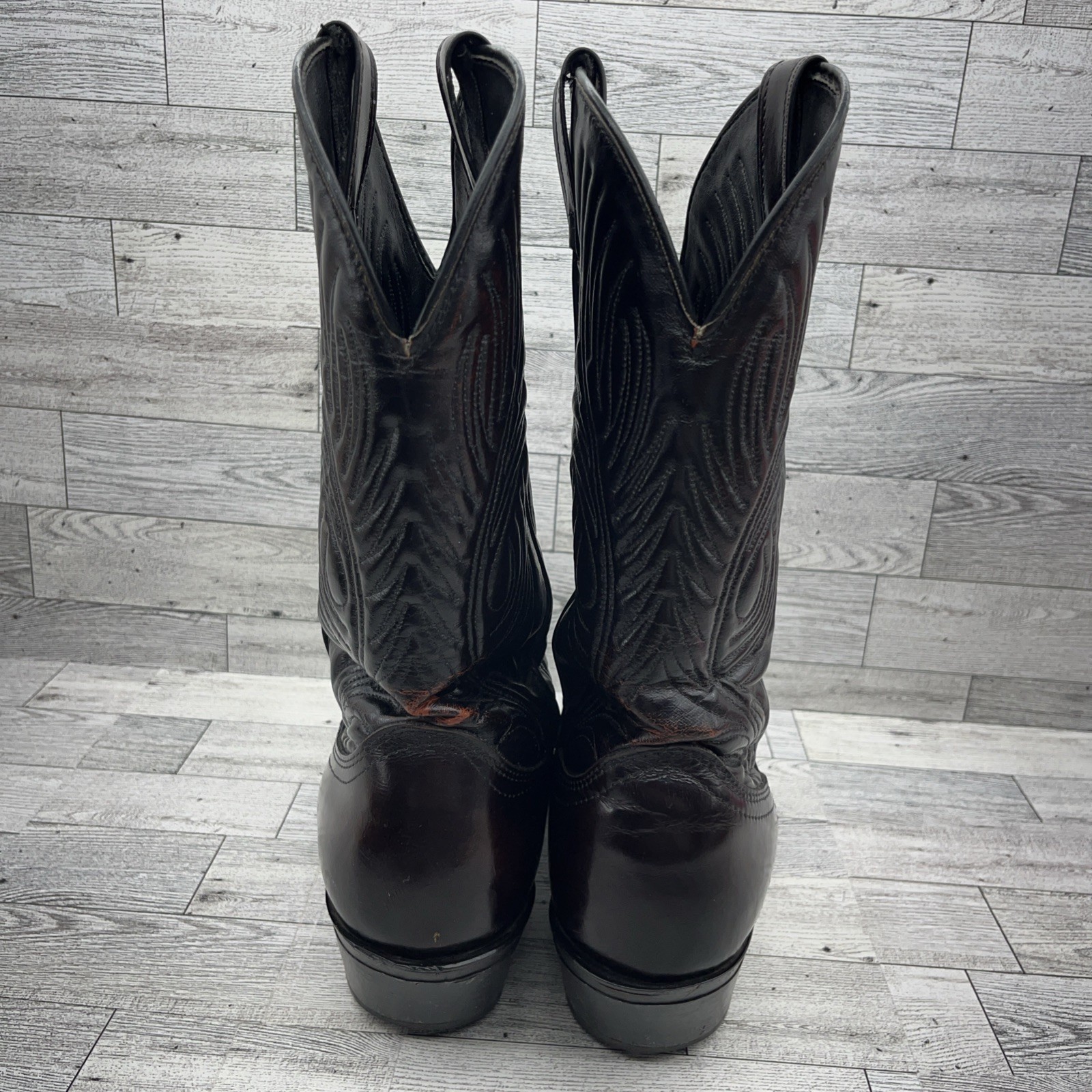 Laredo 2637 Brown Leather Western Cowboy Boots USA Men Size 9 2E