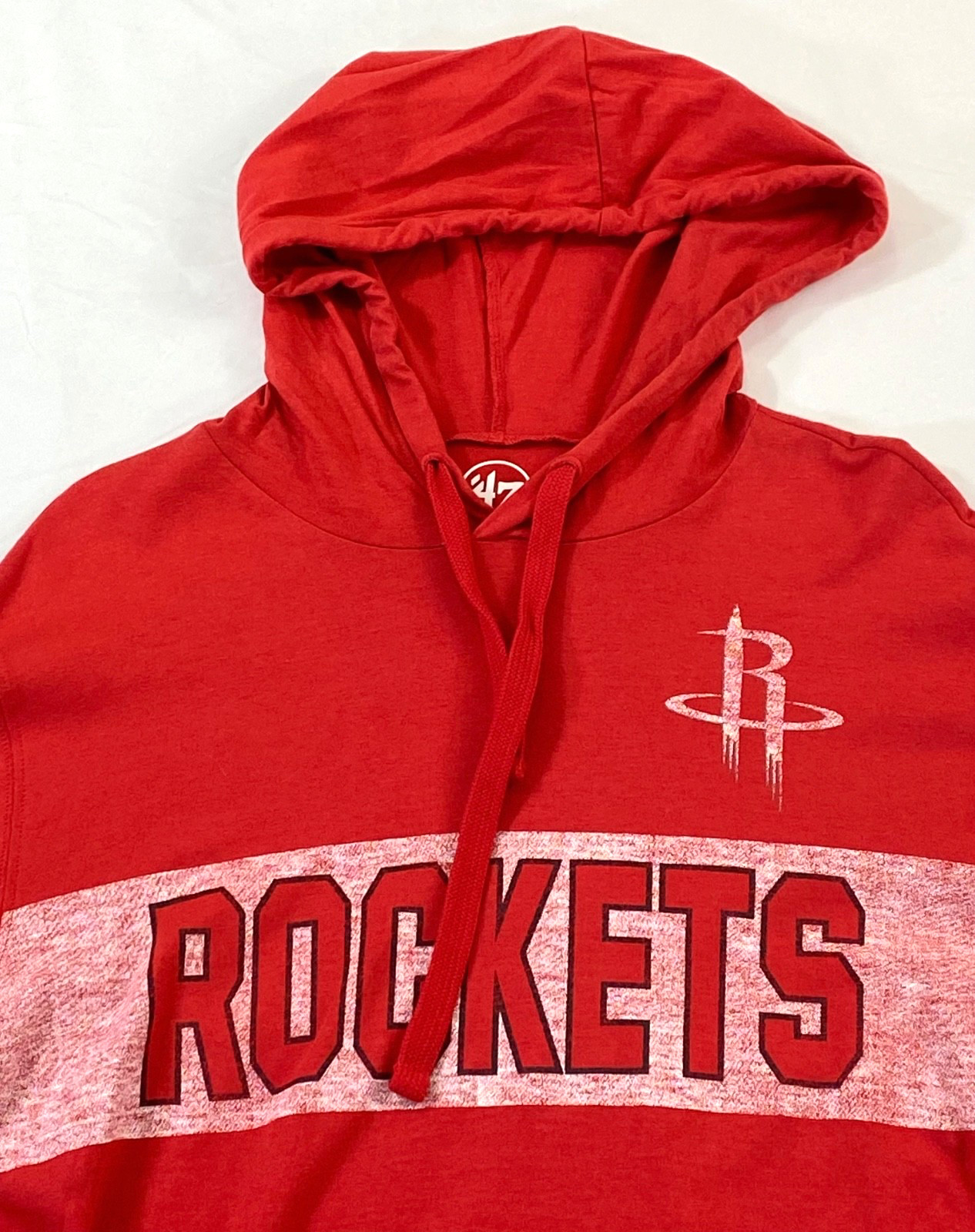 men’s 47 brand Houston Rockets t-shirt hoodie size small rd long sleeve cotton