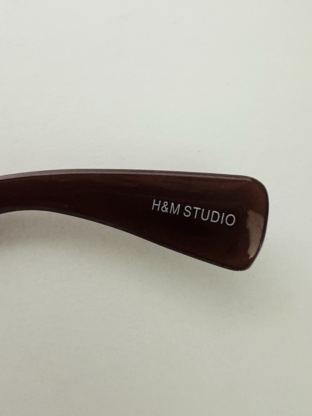 NWOT HM Studio Soldout Boho Resort Oversized Angular Burgundy Brown Sunglasses