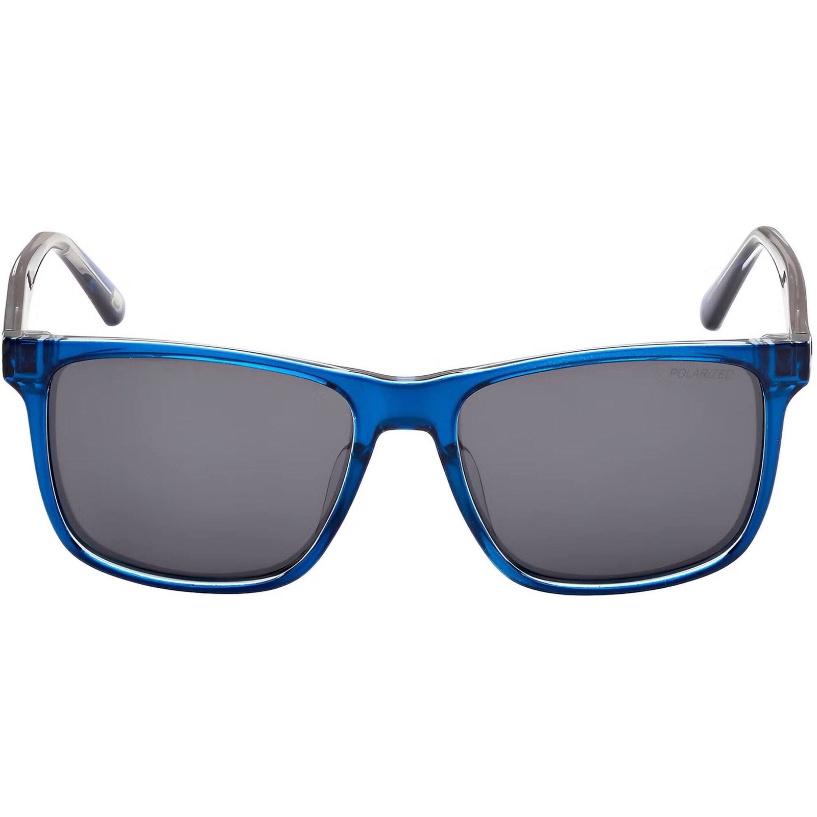 Skechers Men’s Sunglasses Shiny Blue Injected Plastic Square Frame SE00047 5490D