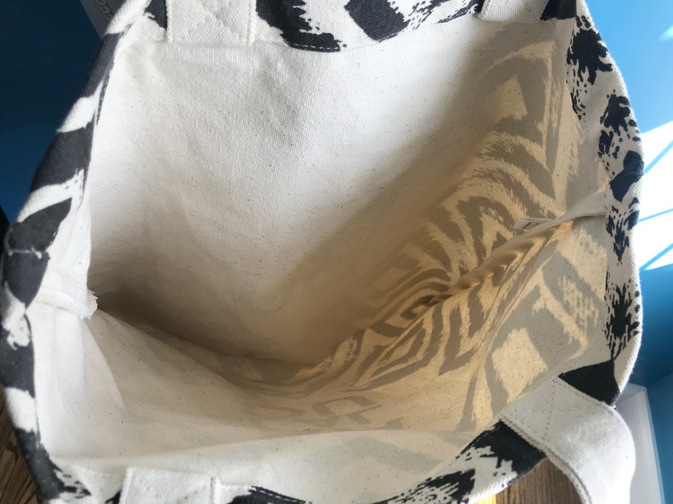 KALALOU Tribal Pattern Tote Bag Decor 100% Cotton Canvas Shopping Bag NWOT