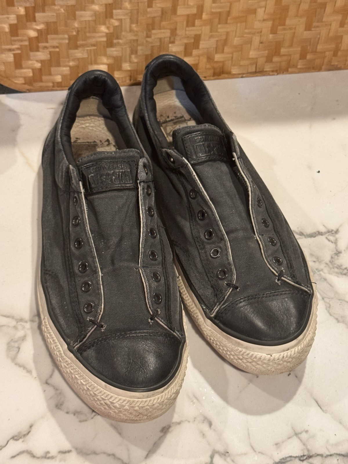 Converse x John Varvatos Laceless Low-top Vintage Slip 147346C Men’s Size 9.5
