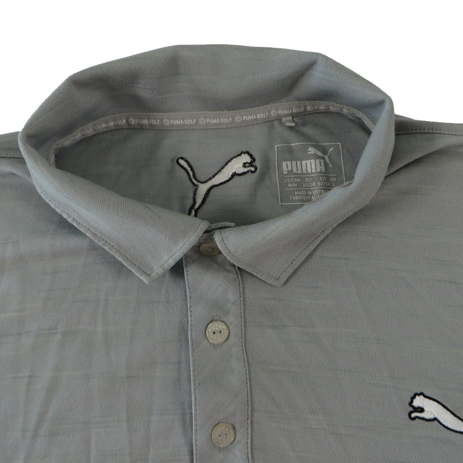 PUMA Cobra Tour Performance Stretch Gray Golf Polo Shirt Men’s Medium