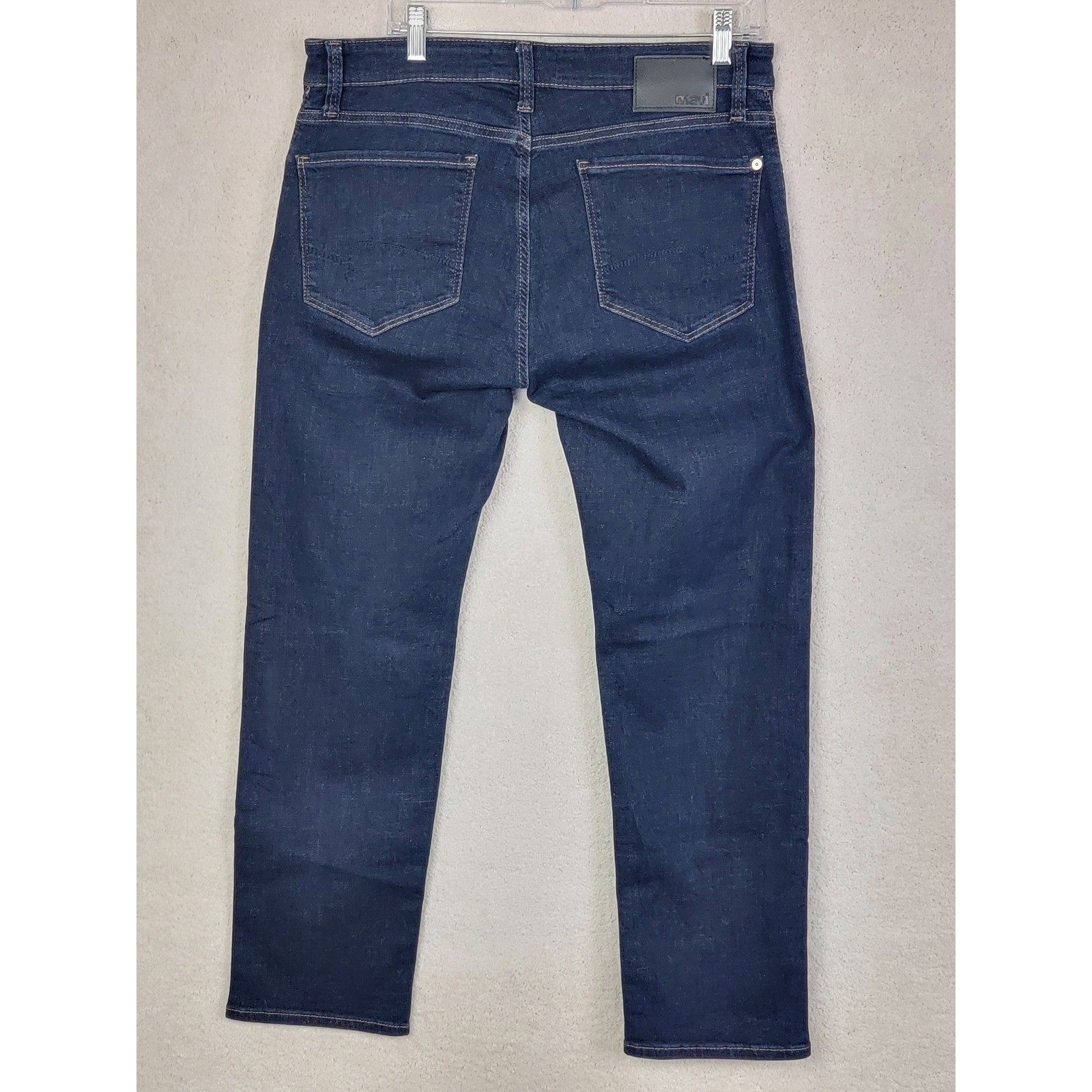 Mavi Zach Straight Leg Jeans Mens 34×30 Dark Indigo Stretch Denim Classic Fit