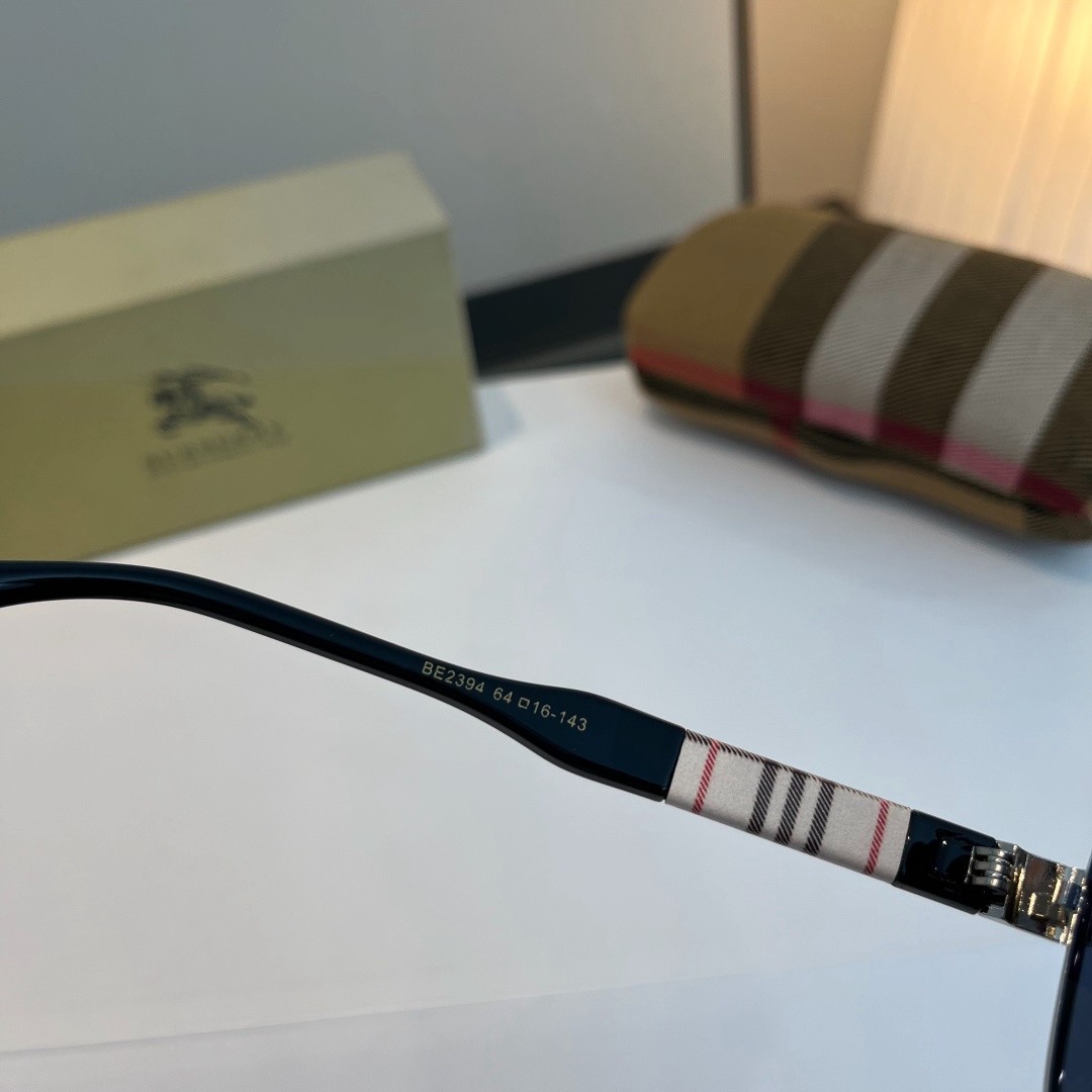 Burberry BE2394 Sunglasses 64‑16‑143 Silver Frame Dark Blue Lens