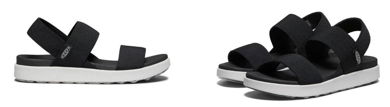 Keen Elle Backstrap Black Strappy Stretch Sandal Women’s US sizes 5-11/NEW!!!