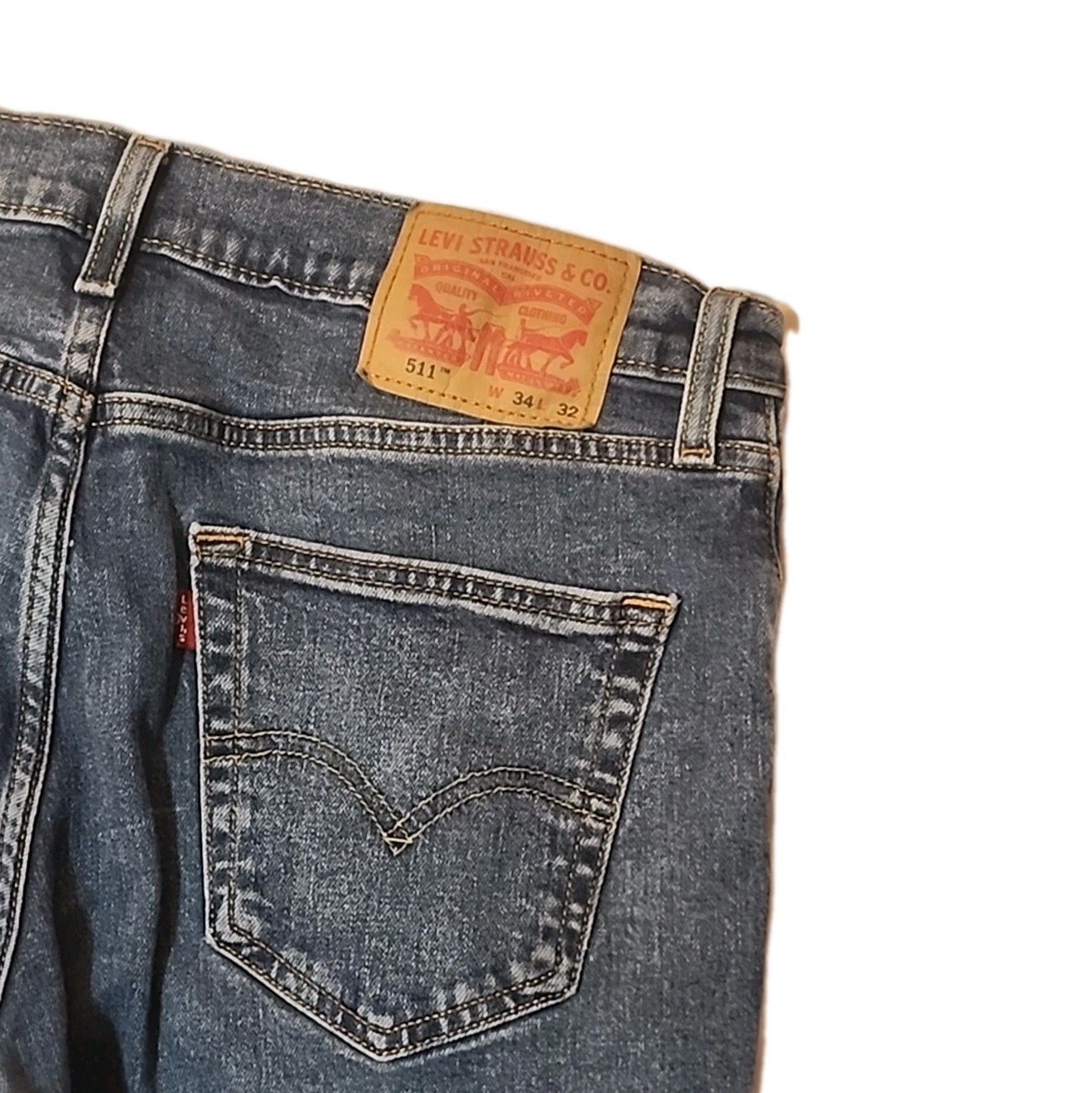 Levi’s 511 Jeans Mens Size 34×31 Blue Skinny Stretch Denim R3