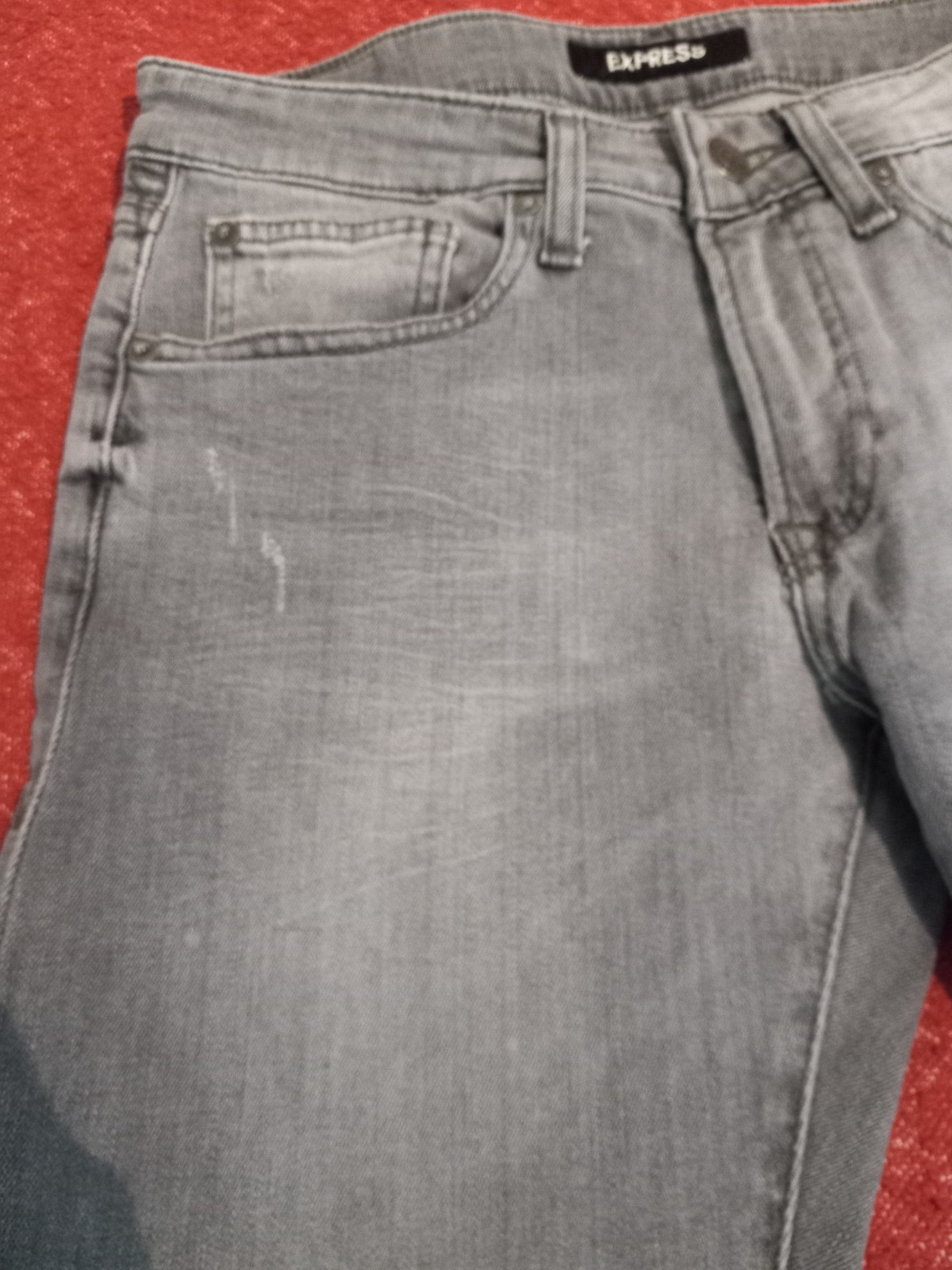 ** ** EXPRESS Mens Denim Jeans 30×32 Slim Skinny Leg, Cotton blend, Vintage Gray